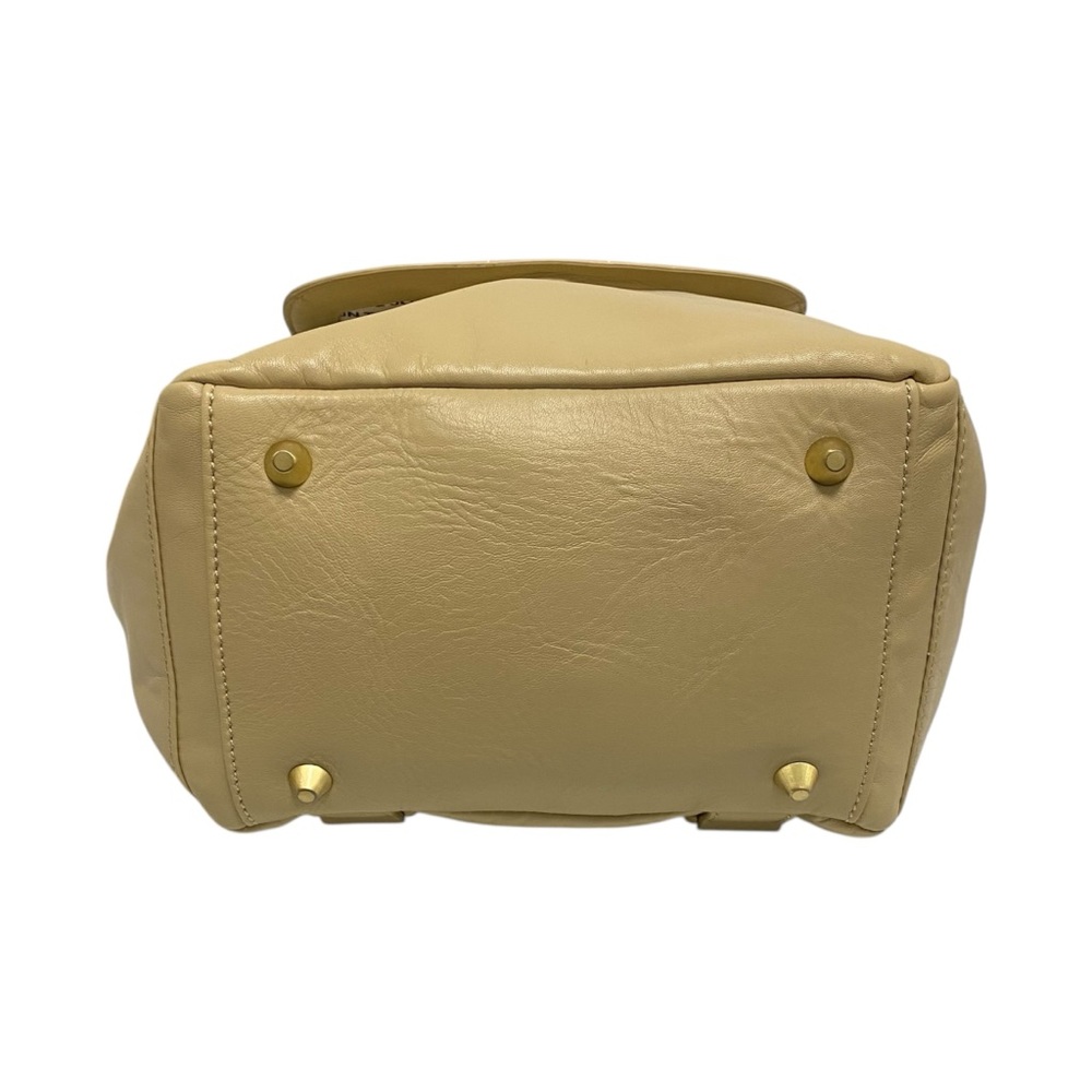 Hsft Solid Sand Leather Backpack - image 5